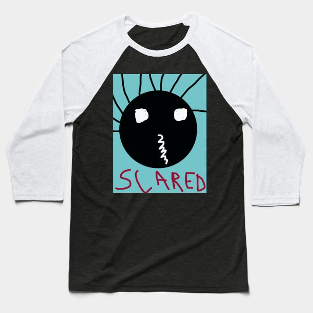 Scared Baby Face Baseball T-Shirt by Eigo Wild